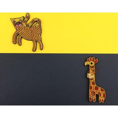 French Design Indian Silk Brooch Hand-Designed Indian Silk Brooch