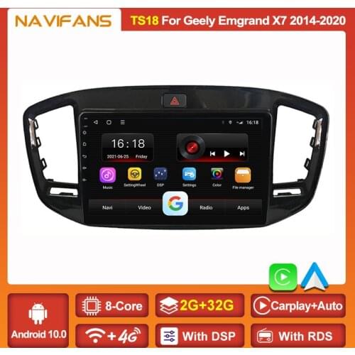 Android 10 Octa-Core Head unit HU 4G in Dash Car AutoRadio Multimedia Video Player Navigation GPS For Geely Emgrand X7 2014-2020