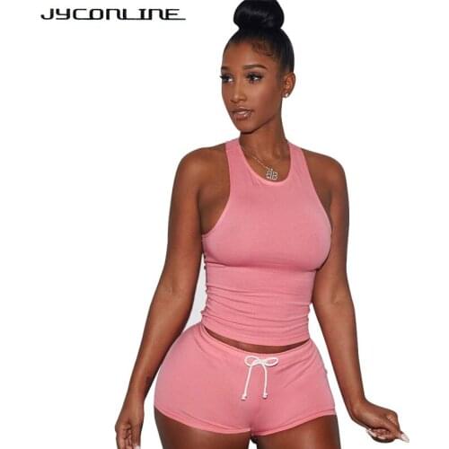 JYConline Sexy Bodysuit Women Rompers And Jumpsuit 2017 Summer Bodycon Jumpsuit Playsuit 2 Piece Sets Plus Size Shorts Overalls