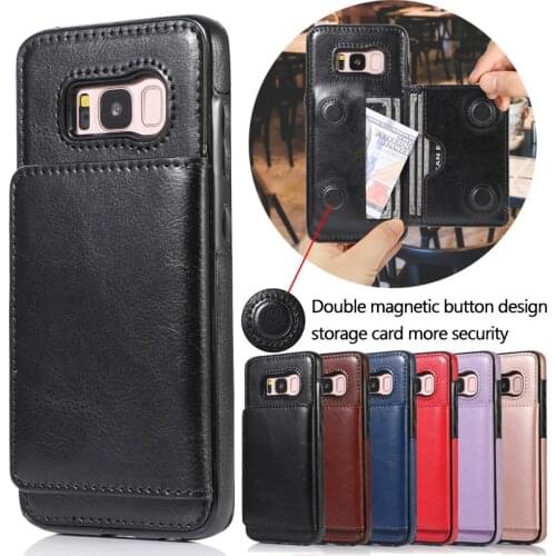 Flip Leather Wallet Card Case For Samsung Galaxy S8 S9 S10 S21 Ultra S20 Note 9 10 Plus A50 A70 A40 Back Cover Etui Coque Hoesje