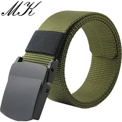 New Tactical Canvas Belts for Man Belt Casual Outdoors Canvas Belt Military Mens Belt with Plastic Buckle