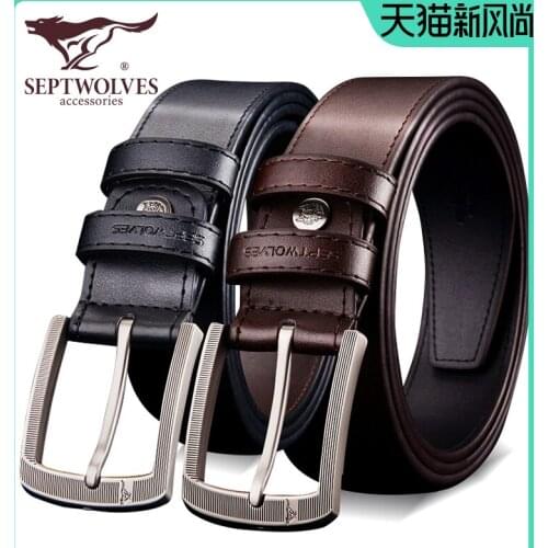 Mens Leather Belt Casual Trend Cowhide Belt Korean Style Middle-Aged Persons Youth Automatic Buckle Business Pant Belt