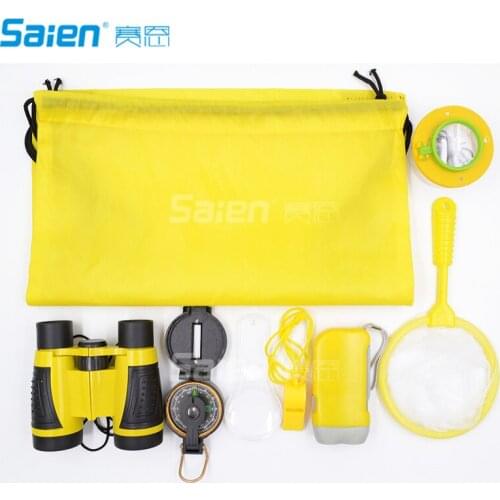 Adventure Set for Kids - Children Binoculars, Bug Collector, Flashlight, Compass, Magnifying Glass, Exploration Toy Kit