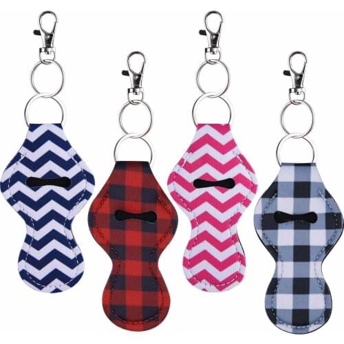 20PCS Neoprene Keychain Lipstick Holder Chapstick Keychain Holder Lip Case Storage Bag Best Gift for Valentines Day Party