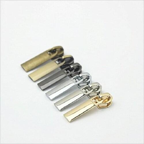 50pcs/lot new 6-color luggage hardware accessories, hanging and plating No. 5 rubber teeth nylon teeth zipper head accessories