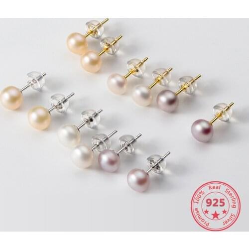 2020 New Design 925 Sterling Silver Jewelry Pearl Earrings Small Fresh And Simple Style Suitable for Daily Wear