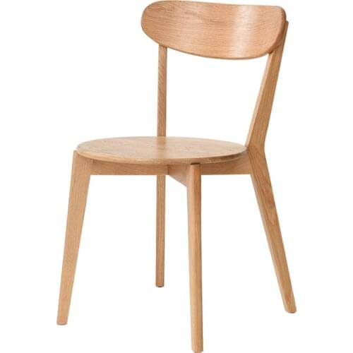 Solid Wood Dining Chair Restaurant Back Chair Nordic Leisure Chair Modern Computer Chair Desk Chair Simple Chair