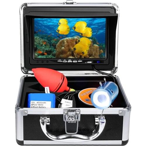 Underwater Fish Finder Professional Fishing Video Camera with 7" TFT Color LCD HD Monitor 700TVL 15M Cable Length with CarryCase