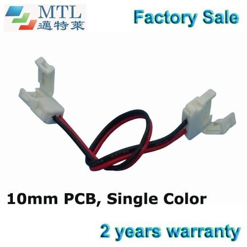 LED strip connector 5050 for indoor strip, 100pcs/lot, 10mm PCB, for connecting 5050 single color LED strip, Factory Wholesale
