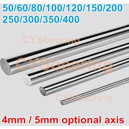 RC Model Toy car cylinder Liner Rail Shaft Optical Rod Mini Axis OD 4mm 5mm length 50 60 80 100 120 150 200 250 300 350 400 mm