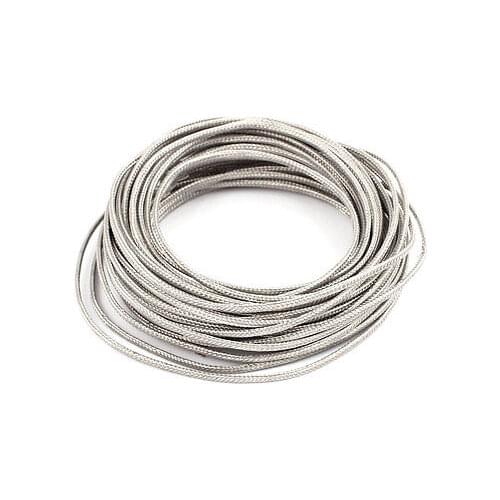 10 Meter 0.5mm Width Silver Tone Metal K Type Thermocouple Extension Wire