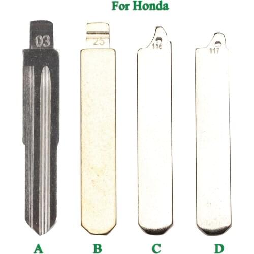 Bilchave Flip Folding Car Key blade Fob For Honda Accord Fit Odyssey CRIDER (2014 G/A) KD VVDI JMD #117 #116 #25 #03 Key Blade