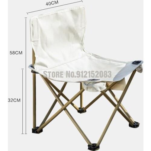 Outdoor folding small stool fishing chair portable and accommodating art sketching pony leisure backrest retractable chair