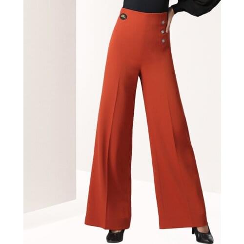 Modern Trousers Modern Womens Latin Ballroom Dance Pants Female Adult National Standard Waltz Tango Dance Costume Thick DL6347