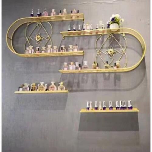 European style red nail display rack, wall hanging cosmetics display rack, nail polish, storage rack, nail polish shelf