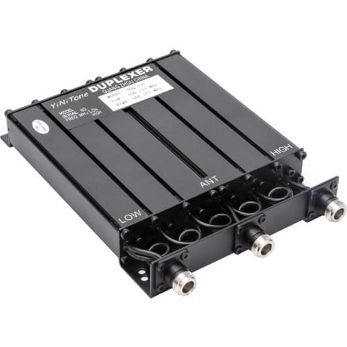 UHF 400-470MHz 25W Duplexer Radio Repeater N Female Connectors Walkie-Talkie Repeater Box Duplexer SGQ-450(Black)