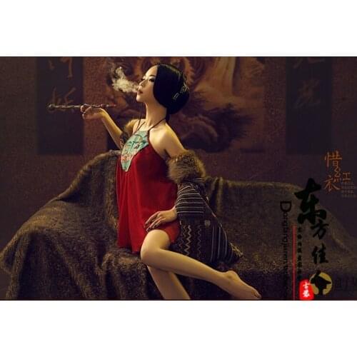 Xi Hong Yi Sexy Womens Costume Ancient Chinese Costume Exhibition Costume for Women