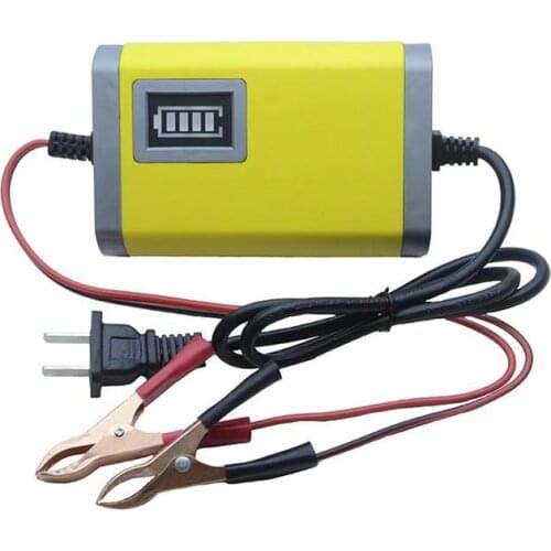 12V 2A Flat Plug Auto Car Motorcycle Battery Charger for Tender Trickle Maintainer Boat Universal Charger