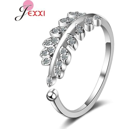 Woman Jewelry Fashion Simple Leaf Open Ring Personality Female Flower Rings Wedding Rings for Women Party Jewelry