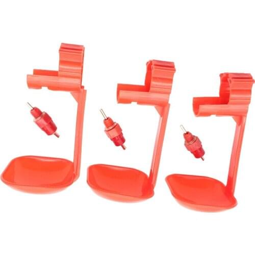 10 sets Drinking chicken suit Red nipples Hanging Cup Drinking Fountains Cages drinking Chicken equipment Free shipping