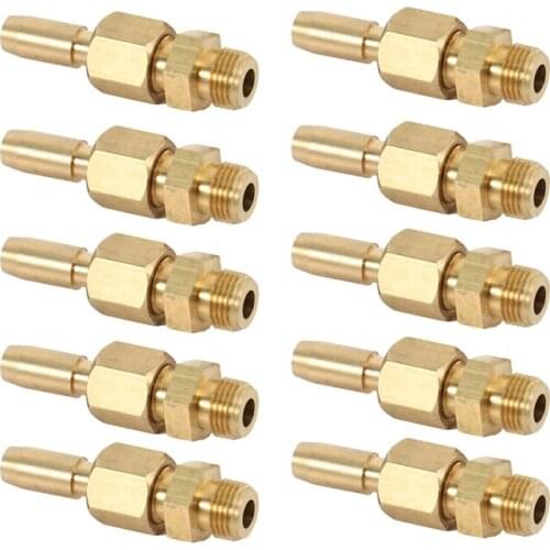 10Pcs 1/8 Inch DN6 Brass Gushing Spray Water Fountain Nozzles Universal Water Curtain Nozzle Landscape Garden Fountain Garden Po