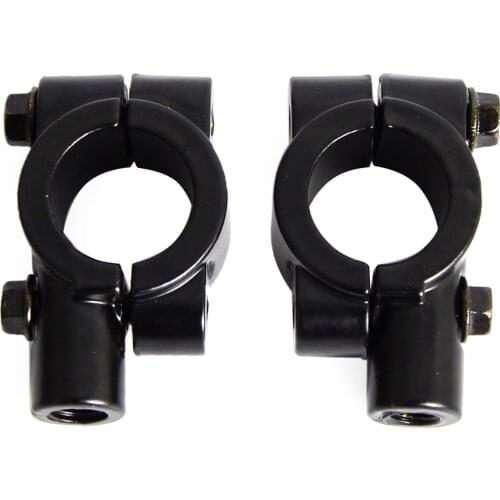 2x Motorcycle Bike 7/8" Handle Bar Mirror Mount Holder Clamp Adaptor 10MM Thread Custom Mirrors Clamp On Mount Adapter