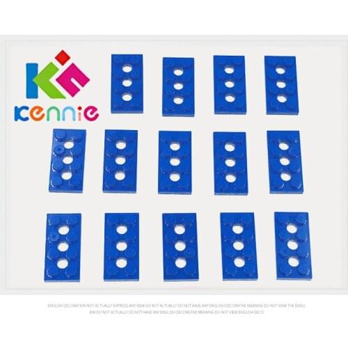 200pcs/lot Kennie moc DIY bulding block Compatible with Hi-Tech Accessories Plate 2x4 Bricks with 3 Hole NO.3709