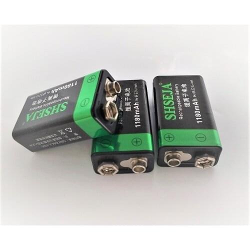 NEW 3PCS 9v battery 1180mAh Li-ion 9 V Rechargeable Batteries rechargeable battery