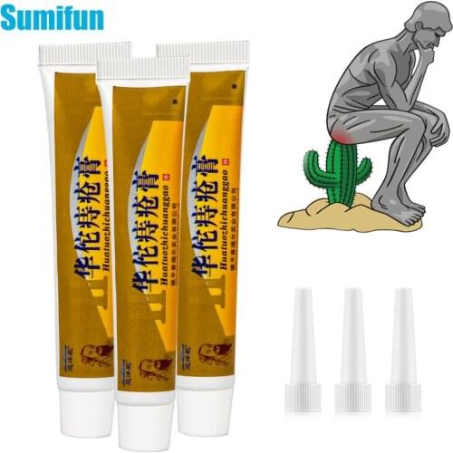 3pcs Hemorrhoids Cream Treating Acne Anal Fistula Pain Chinese Patch For Internal Hemorrhoids Piles External Anal Ointment