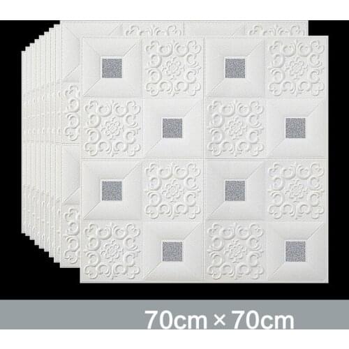 70*70cm 3D wall stickers self-adhesive ceiling decorative stickers living room bedroom TV background wallpaper foam wallpaper