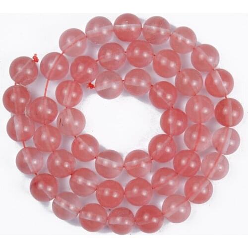 4/6/8/10/12mm Natural Stone Beads Watermelon Red Round Loose Beads for DIY Jewelry Making Bracelet Accesories Approx 15