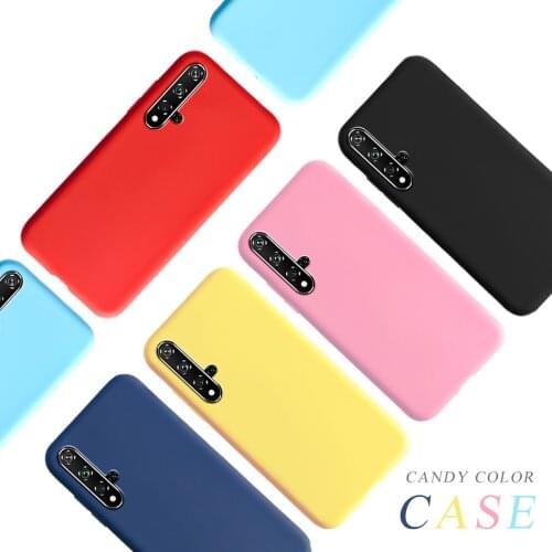 Honor 20 Case Silicone Soft TPU Case For Huawei Honor 20 YAL-L21 Nova 5T Candy Color Matte Cover For Huawei Honor 20 Phone Cases