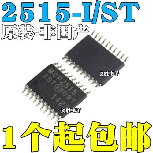 NEW MCP2515-I/ST MCP2515 Network interface control chip SPI TSSOP20，IC chip CAN bus controller, network interface control chi
