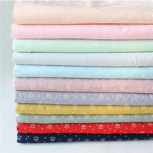 Pure Cotton Plain Cotton Childrens fabric Washed Cotton Crepe Printed Small Broken Childrens fabric