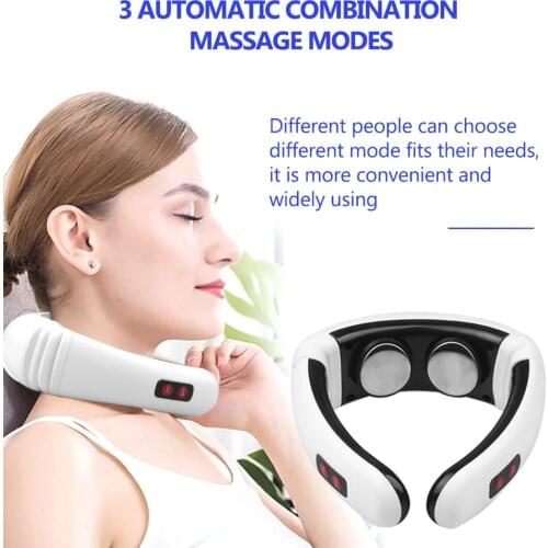 Electric Neck Massager Pulse Back 6 Mode Power Control Infrared Pain Relief Neck Physiotherapy Instrument Portable Health Care