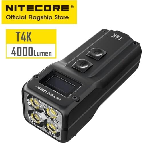 NITECORE T4K handheld portable 4000 lumens super bright commuter emergency edc key lamp