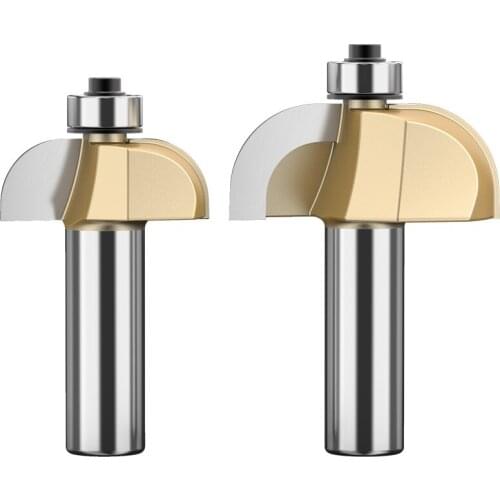 1/4 1/2inch Chamfering Knife with Bearing Milling Cutter for Woodwork Trimming Machine Tungsten Carbide Engraving Router Bit