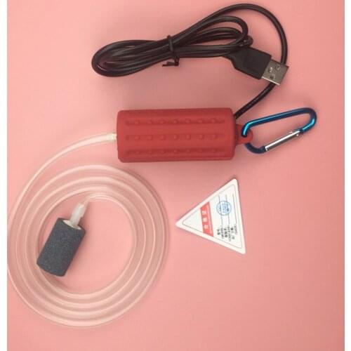USB Oxygen Air Pump Check Valve Mute Fish Aerator Mini Terrarium Pumb Portable 5V Accessories Compressor Saving Supplies Fishing