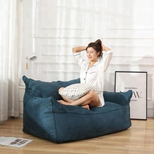 Two seat people large space 128*80*80cm contrast color bean bag armchair large beanbag long sofa lazy chair bag