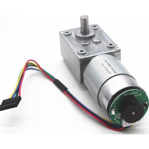 1pcs DC12V 24V 5840-555 Turbo Worm Speed Reduction Gear Motor With Code Disk Encoder