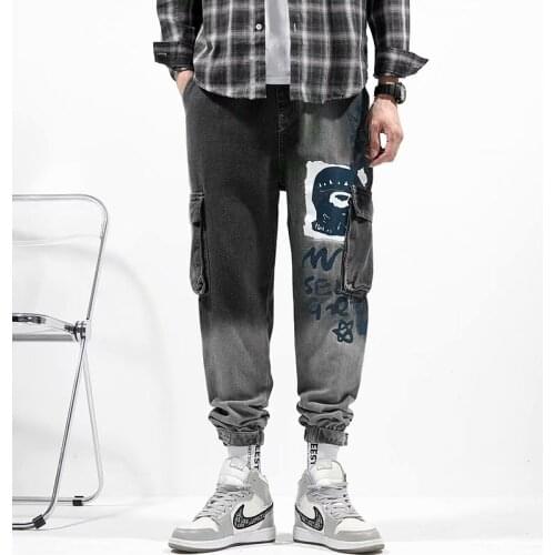 High quality Mens Cargo Pants Streetwear Joggers Men Trousers Harem Pants Casual Men Clothing Hip Hop Elastic Waist Men Pant
