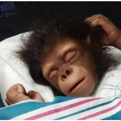 Reborn doll kit monkey orangutans lifelike realistic artist made unpaited blank doll parts