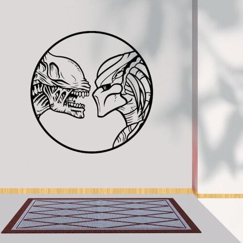 Alien And Predator Wall Sticker Decal Aesthetics Sticker Home And Bedroom Art Decoration A003099