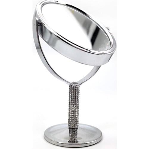 Desktop Magnifying Makeup Mirror Rotating Professional Cosmetic Mirror Mini Makeup Mirror Portable with Two Suction Cups