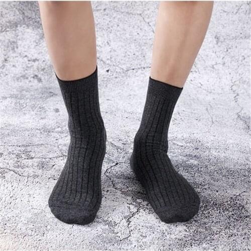5 Pairs/Mens Socks Brand Wicking Comfort Breathable Casual Sports Business Dress Socks Men Combed Cotton Solid Long White Sock