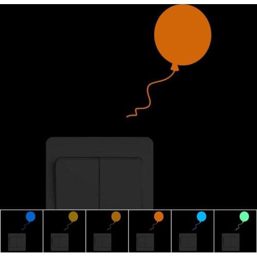 Floating Balloon Glow in the Dark Wall Switch Sticker Kids Room DIY Decoration Luminous Ballon Sticker Children Bedroom Decals
