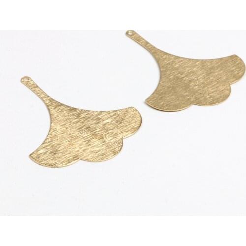 Brass Textured Charms, Raw Brass Earrings Findings,Raw Brass Pendant,Leaf shaped Earrings Brass Charm,37.5x31mm-RB1321