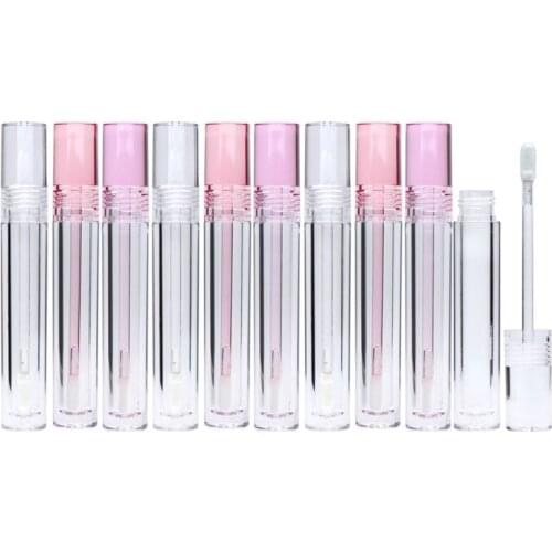 10pcs 5.5ml Empty Lip Gloss Tube Clear Lip Balm Bottle Refillable Eyelash Growth Liquid Cosmetic Organizer Lipstick Container