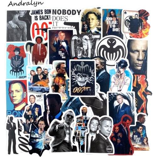 10/50Pcs James Bond 007 Hot Film Stickers For Laptop Luggage Motorcycle Phone Skateboard Anime Toy Car Diary Pegatinas