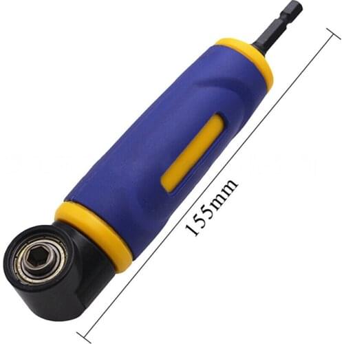 Right Angle Drill Socket Adapter Attachment Impact Driver Extension Hex Bit 90 Degree Extension Handle Hand Tools Parts Black